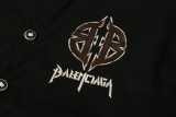 balenciaga 24SS spray printed logo shirt short sleeves black 4.9