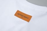 Louis Vuitton classic logo graffiti letter print short-sleeved T-shirt White 4.24