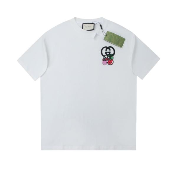 Gucci X HattieStewart early spring new illustration design short-sleeved T-shirt White