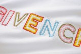 Givenchy 23ss embroidered colorful neon logo short-sleeved T-shirt White 5.9
