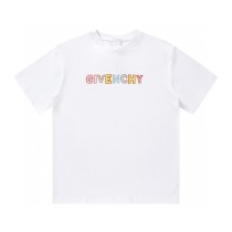 Givenchy 23ss embroidered colorful neon logo short-sleeved T-shirt White 5.9