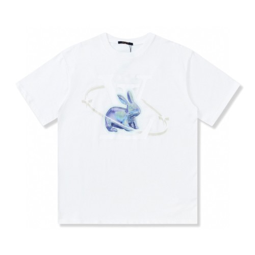 Louis vuitton 23ss Silver Ring Jade Rabbit Short Sleeve T-shirt White 5.9