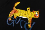 Gucci 24ss early spring series leopard print short-sleeved T-shirt Black 5.9