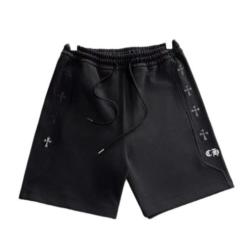 Chrome Hearts Metal cross embroidery craft shorts Black 5.15