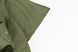 Prada triangle logo multi-function pocket nylon short-sleeved shirt Green 5.15