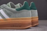 adidas Gazelle Bold Silver Green Gum