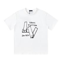 Louis Vuitton hand-painted pencil drawing short-sleeved T-shirt White 5.22