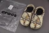 Crocs EVA Beach Sandals Bone White Graffiti（No Shoe Box）