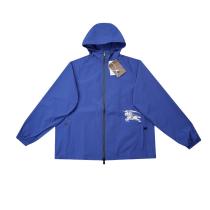 Burberry knight logo patch nylon hooded jacket Blue 7.24