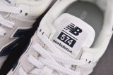 New Balance 574 White Navy Gum