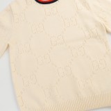 Gucci Red Hollow Collar Sweater