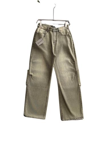 Balenciaga Heavy Washed Distressed Denim Trousers Green 01.03