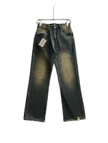Balenciaga Heavy Washed Distressed Leg Denim Trousers Blue 01.03