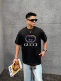 Gucci Snake Year Limited Edition Double G Letter Print Short Sleeve T-shirt Black 01.13