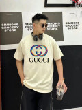 Gucci Snake Year Limited Edition Double G Letter Print Short Sleeve T-shirt Off-white 01.13
