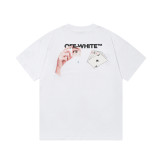 OFF-WHITE Playing Cards Logo Printed Short Sleeve T-Shirt White 01.13