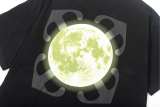 OFF-WHITE Moon's Back LOGO Printed Short Sleeve T-Shirt Black 01.13