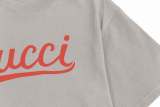 Gucci retro printed logo short-sleeved T-shirt Gery 01.13