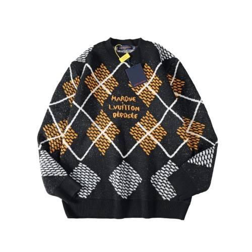 Louis Vuitton Checkered contrast long-sleeved sweater 01.13