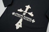 Chrome Hearts 24ss Silicone Printed Diamond Cross Short Sleeve T-shirt Black 25306
