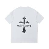Chrome Hearts 24ss Silicone Printed Diamond Cross Short Sleeve T-shirt White 25306