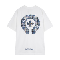Chrome Hearts 24ss embroidered patch horseshoe short-sleeved T-shirt White 25306