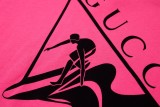 Gucci 24ss surf print short-sleeved T-shirt Pink 25306