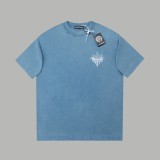 Chrome Hearts 24ss Lightning Diamond Short Sleeve T-shirt Blue 25306