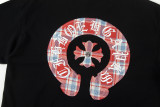 Chrome Hearts 24ss embroidered patch horseshoe short-sleeved T-shirt Black 25306