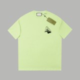 Gucci 24ss surf print short-sleeved T-shirt Yellow 25306