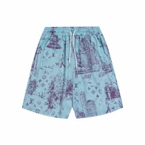 Louis Vuitton 24ss retro hand-painted print suit shorts olive green 25306