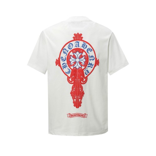 Chrome Hearts Early Spring New Cross Foam Short Sleeve T-shirt White 25313