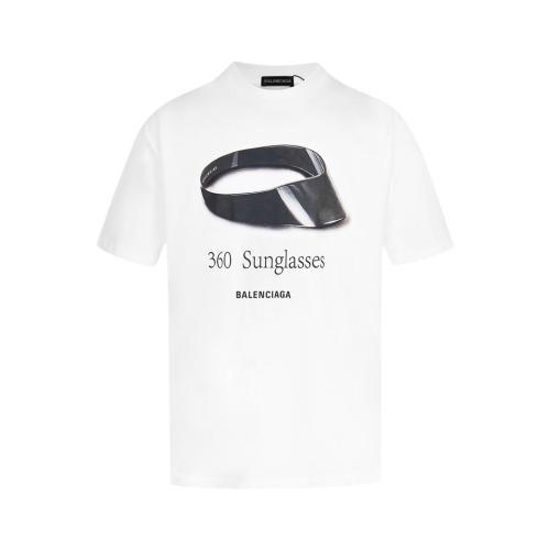 Balenciaga Sunglasses Print Short Sleeve T-shirt White 25313