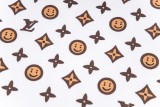 Louis Vuitton Hand-painted smiley face LOGO printed short-sleeved T-shirt White 25313