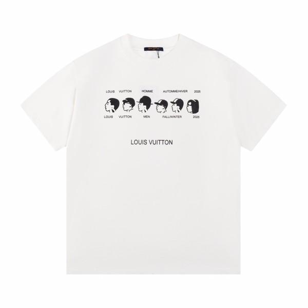 Louis Vuitton & NIGO Designer Head Print Logo T-shirt 2.0 White 25320