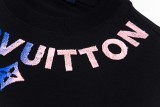 Louis Vuitton employee-exclusive gradient embroidered short-sleeved T-shirt Black 25320