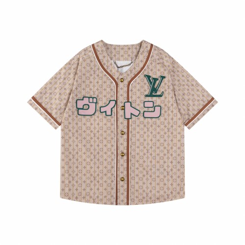 Louis Vuitton & Pharrell Willians & NIGO leather embroidered logo T-shirt 25320