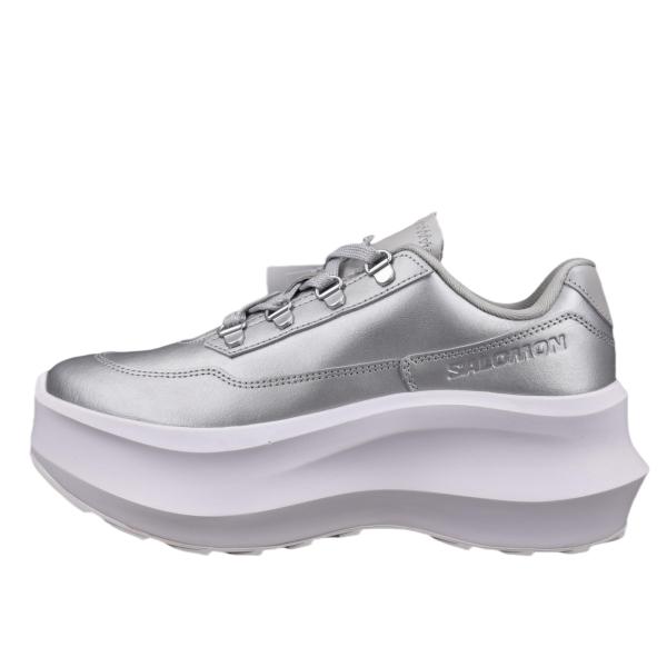 CDG x SALOMON SR811 Leather Platform Silver