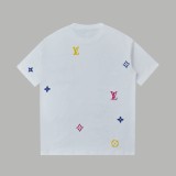 Louis Vuitton all-over printed pocket zipper short-sleeved T-shirt White 25327