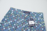 Louis Vuitton checkered mosaic denim shorts 25327