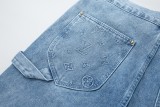 Louis Vuitton Heavy Washed Denim Shorts Blue 25327