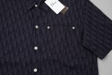 Dior all-over logo navy blue short-sleeved shirt 25327