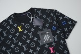 Louis Vuitton all-over printed pocket zipper short-sleeved T-shirt Black 25327