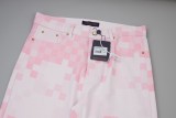 Louis Vuitton Checkerboard Denim Pants Pink 25327