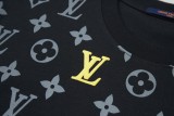 Louis Vuitton all-over printed pocket zipper short-sleeved T-shirt Black 25327