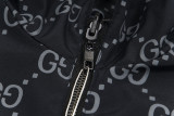 Gucci Classic Pattern Reversible Zip-Up Hooded Jacket 25403