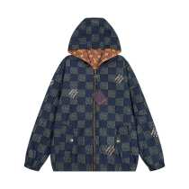 Louis Vuitton Reversible zip-up jacket with hood and classic floral print 25403