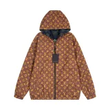 Louis Vuitton Reversible zip-up jacket with hood and classic floral print 25403