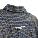 Acne Studios patchwork plaid long-sleeved shirt 25403
