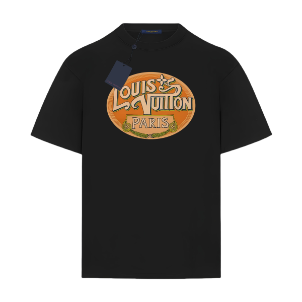 Louis Vuitton fight mode graffiti logo short sleeve T-shirt Black 25424